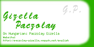 gizella paczolay business card